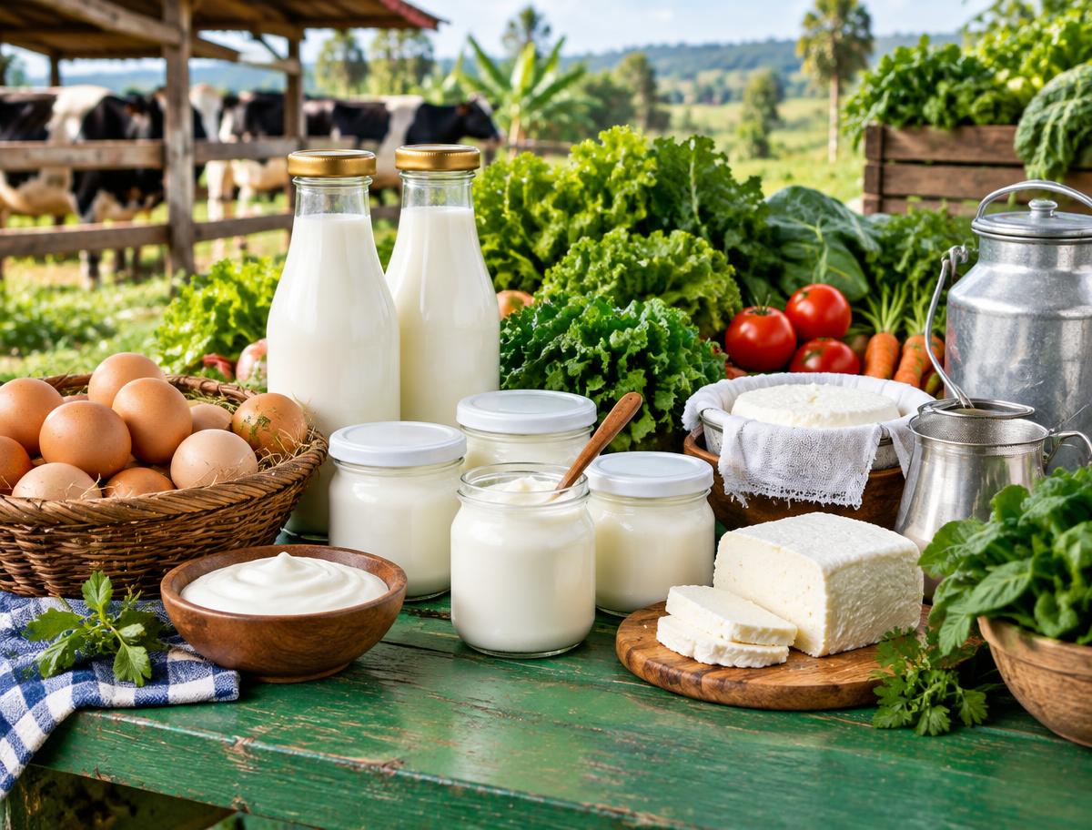 Fresh dairy and farm produce
